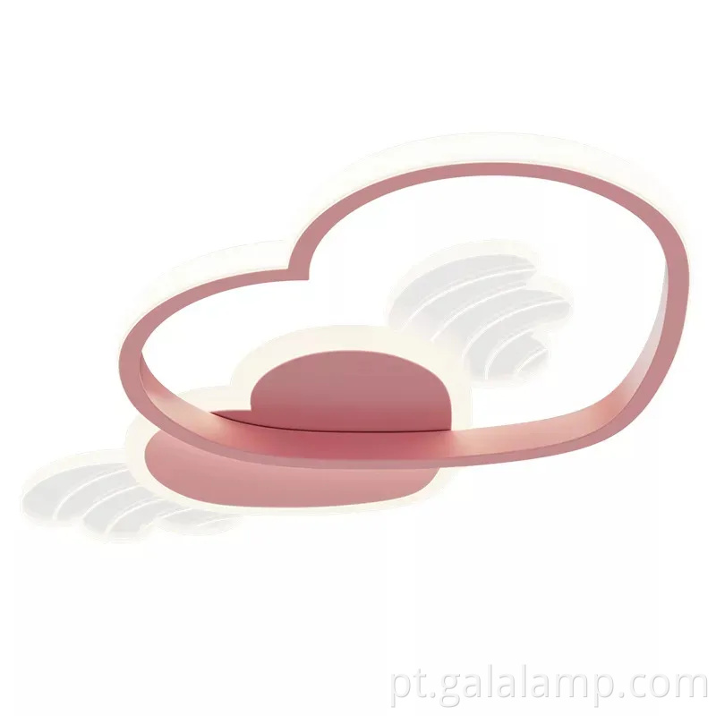 Luz de teto led rosa elegante para decoração de casa moderna